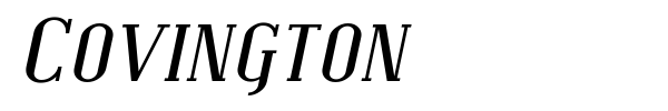 Covington font preview