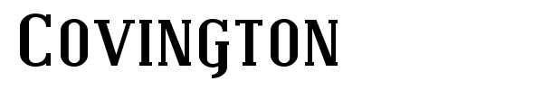 Covington font preview