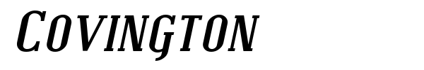 Covington font preview
