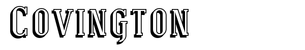 Covington font preview