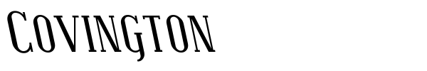 Covington font preview