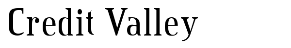 Credit Valley font