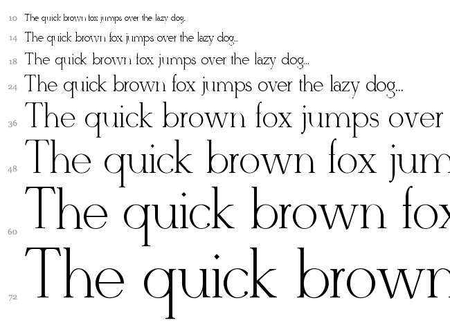 Derivia font waterfall