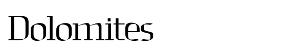 Dolomites font preview
