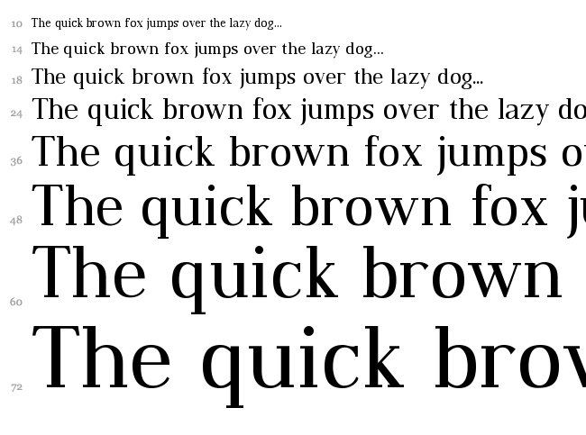 Dustismo Roman font waterfall