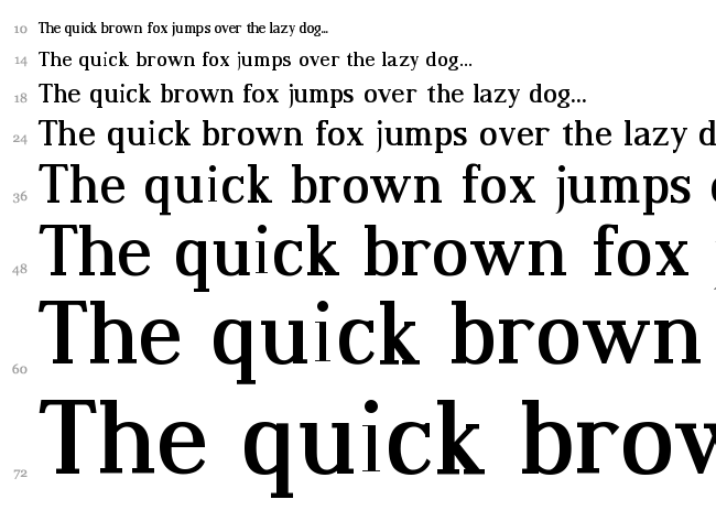 Dustismo Roman font waterfall