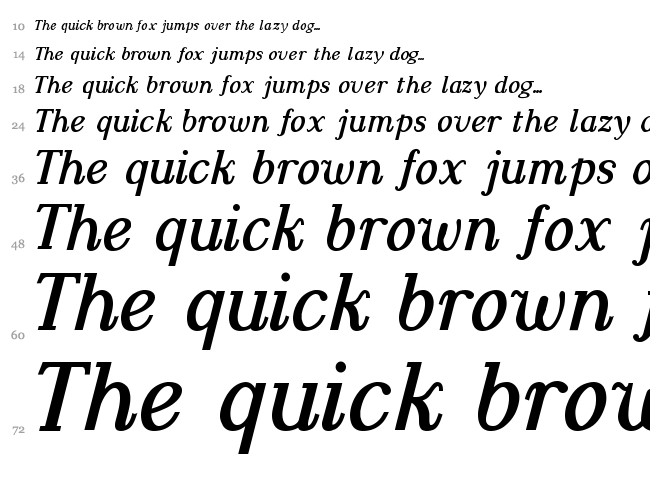 Dustismo Roman font waterfall