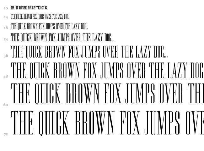 Edition font waterfall