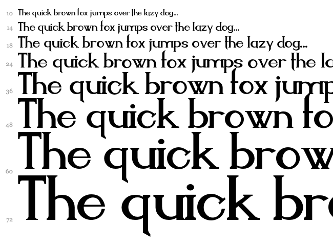 Endora font waterfall
