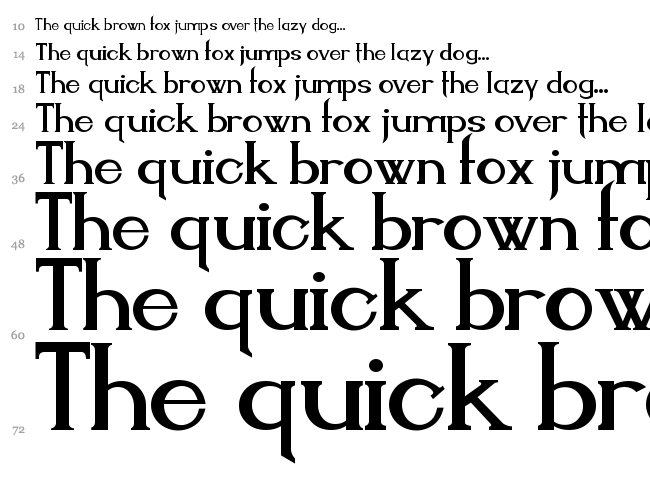 Endora font waterfall