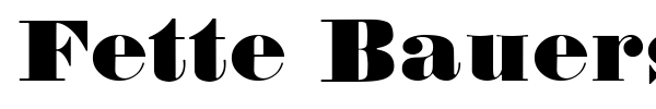 Fette Bauersche Antiqua font
