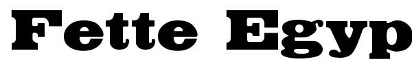 Fette Egyptienne font