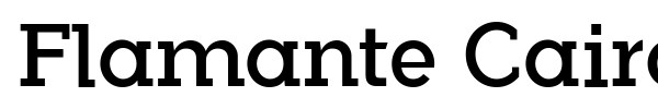 Flamante Cairo font preview