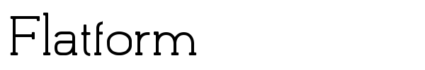 Flatform font