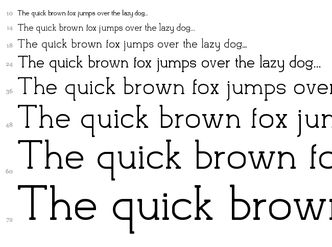 Flatform font waterfall