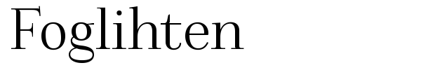 Foglihten font preview