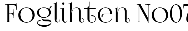 Foglihten No07 font
