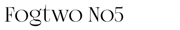 Fogtwo No5 font