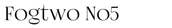 Fogtwo No5 font preview