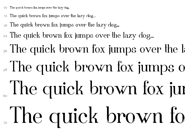 Fortunata font waterfall