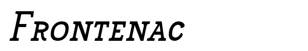 Frontenac font