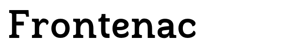 Frontenac font preview