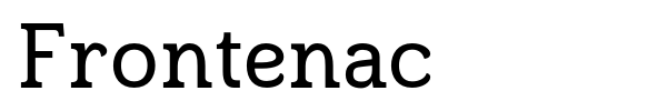 Frontenac font preview