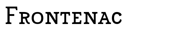 Frontenac font preview