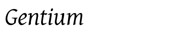 Gentium font preview