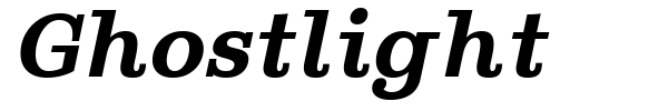 Ghostlight font preview