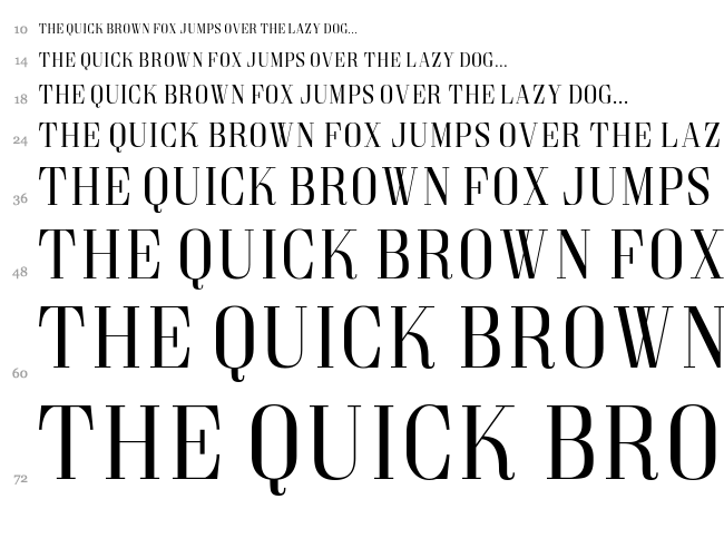 Goldoni font waterfall