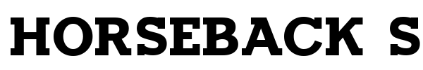 Horseback Slab font
