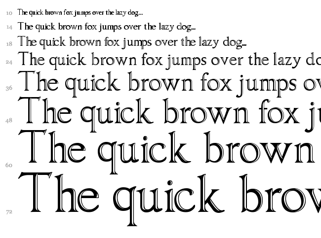 Imperator font waterfall