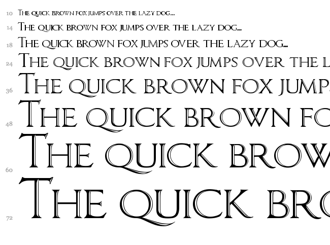 Imperator font waterfall