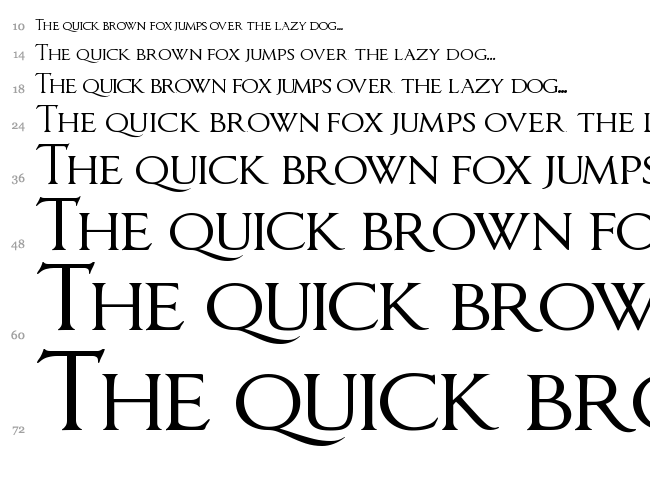 Imperator font waterfall