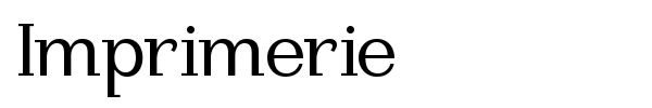 Imprimerie font
