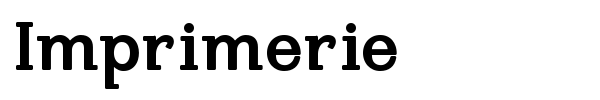 Imprimerie font preview