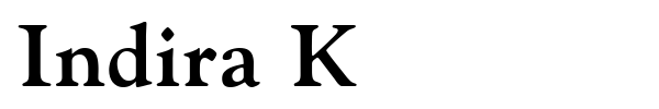 Indira K font