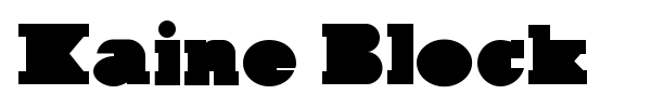 Kaine Block font preview