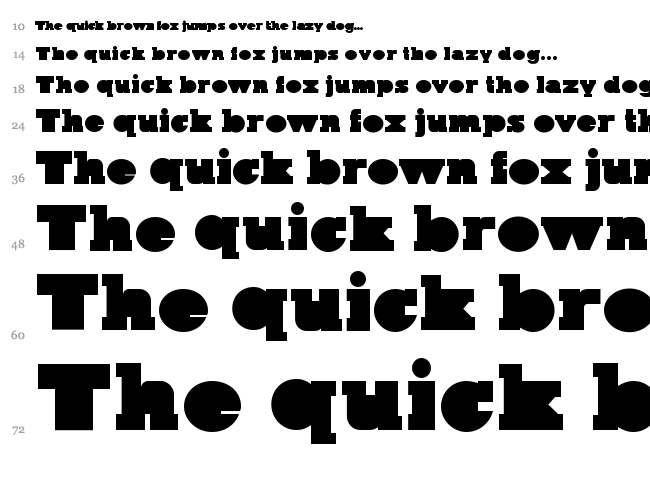 Kaine Block font waterfall