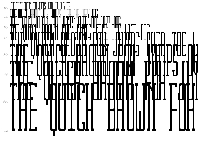 Kibby Slab font waterfall