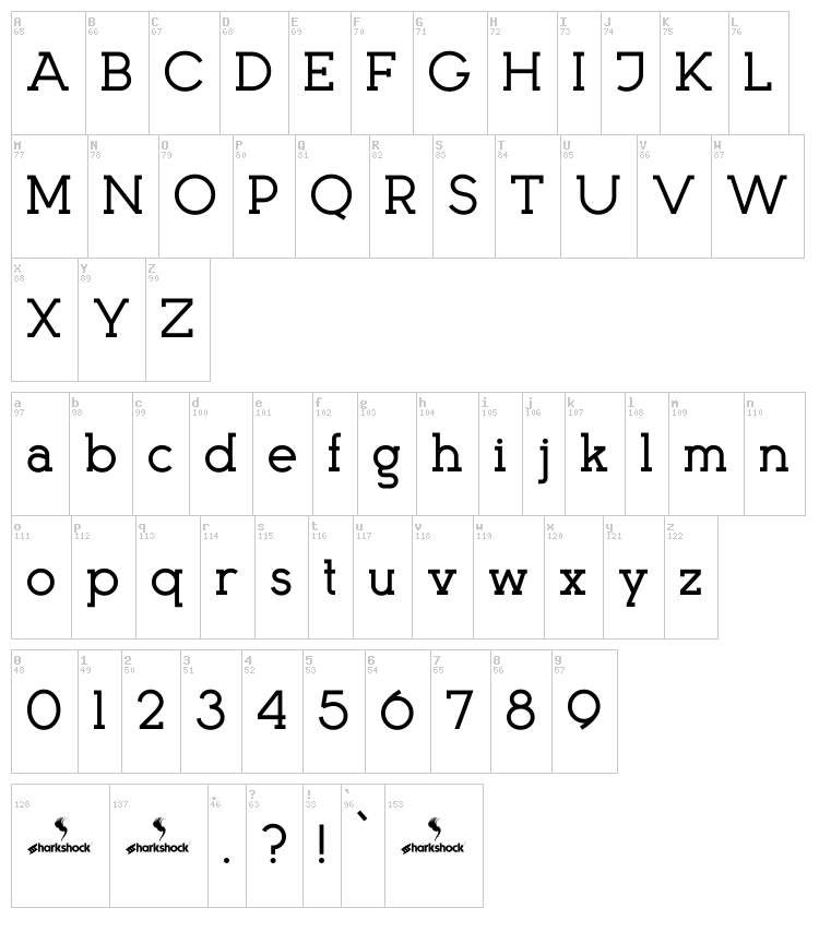 Kingsmen font map