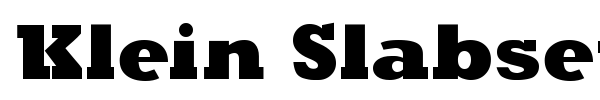 Klein Slabserif font