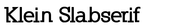 Klein Slabserif font preview
