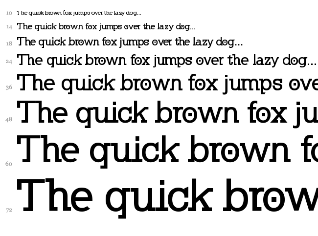 Klein Slabserif font waterfall