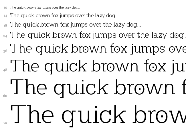 Klein Slabserif font waterfall
