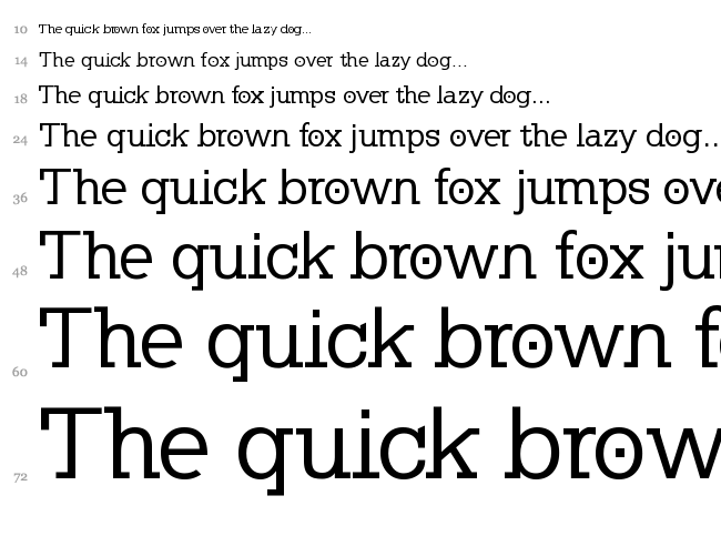 Klein Slabserif font waterfall