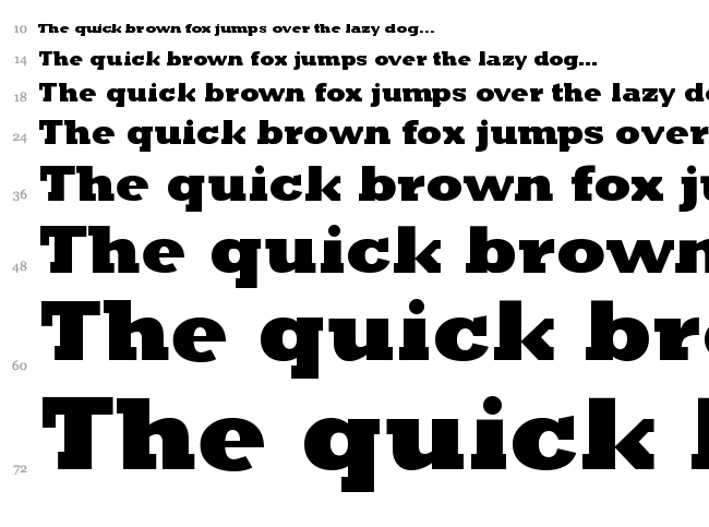 Klein Slabserif font waterfall