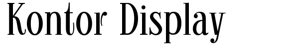 Kontor Display font