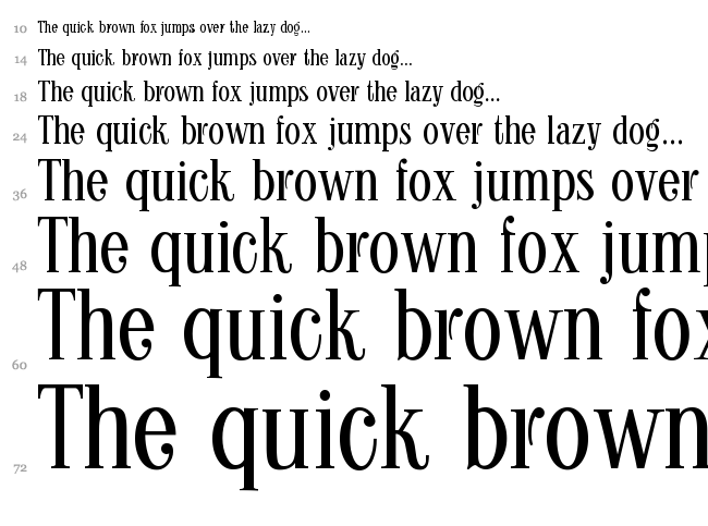 Kontor Display font waterfall